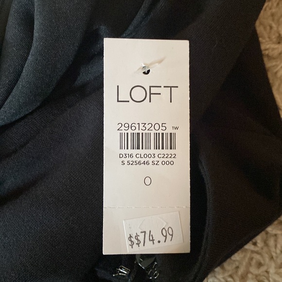 NWT Loft Black Scalloped Dress - Picture 5 of 8